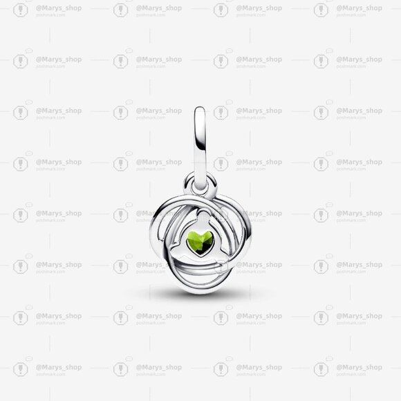 Pandora Spring Green Eternity Circle Dangle Charm - Picture 2 of 5